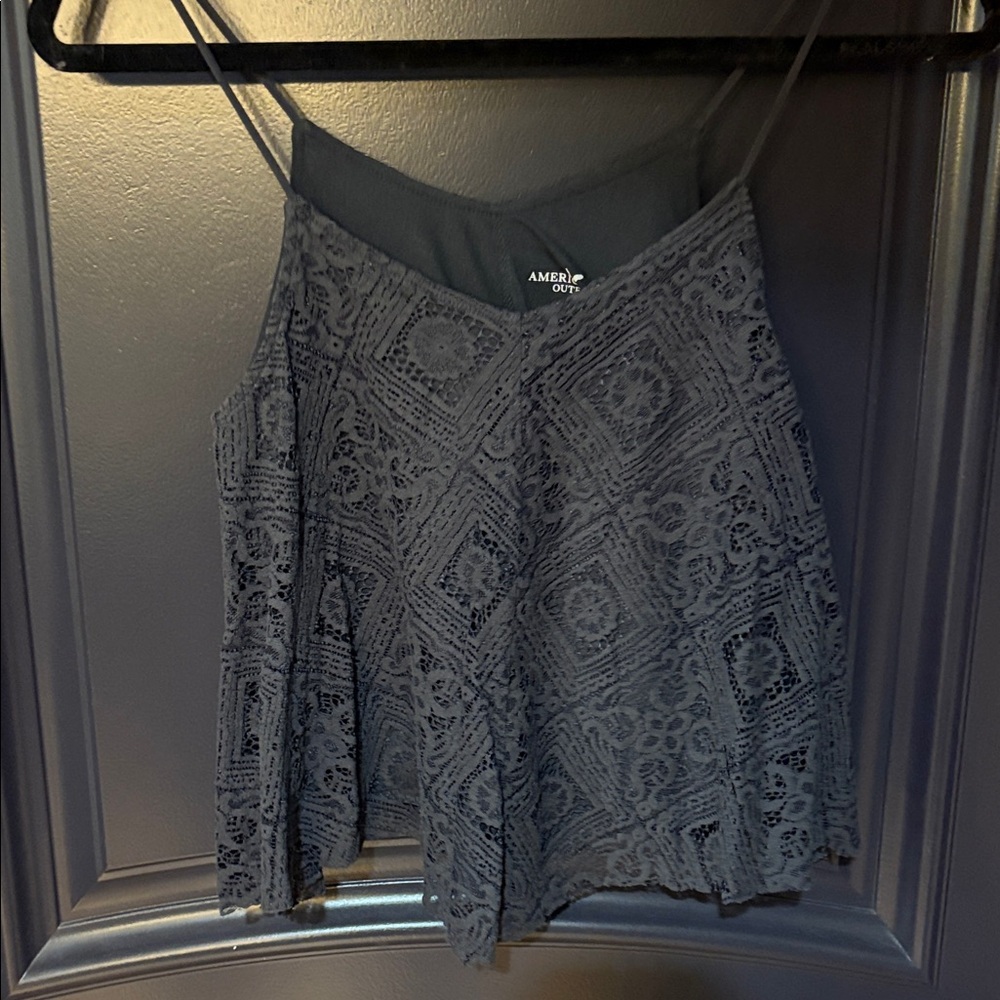 American Eagle Outfitters Charcoal Lace Skirt